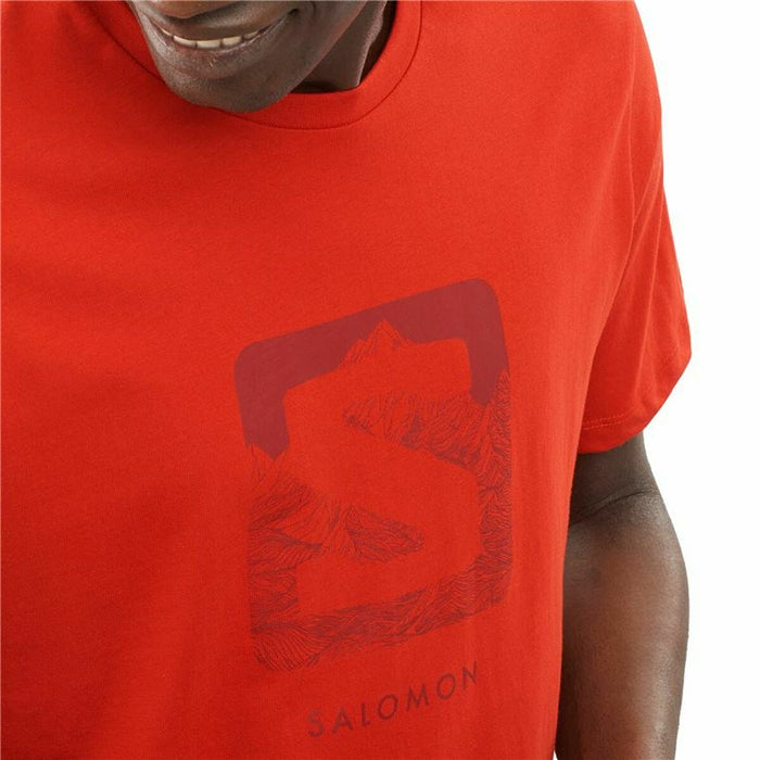 Tricou Sport cu Mânecă Scurtă Salomon  Outlife Logo Roșu