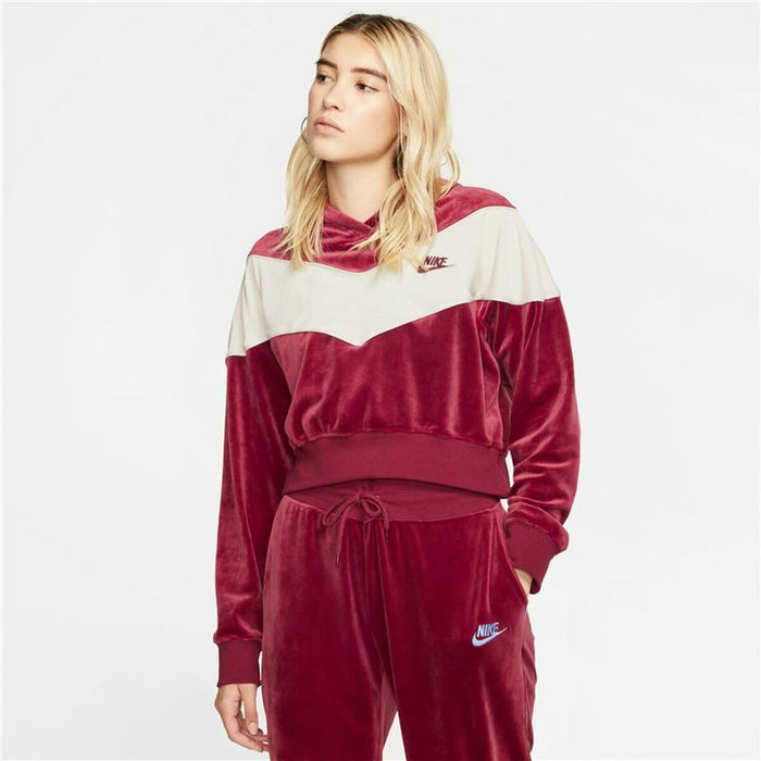 Hanorac cu Glugă Femei Nike Sportswear Heritage Roșu Închis