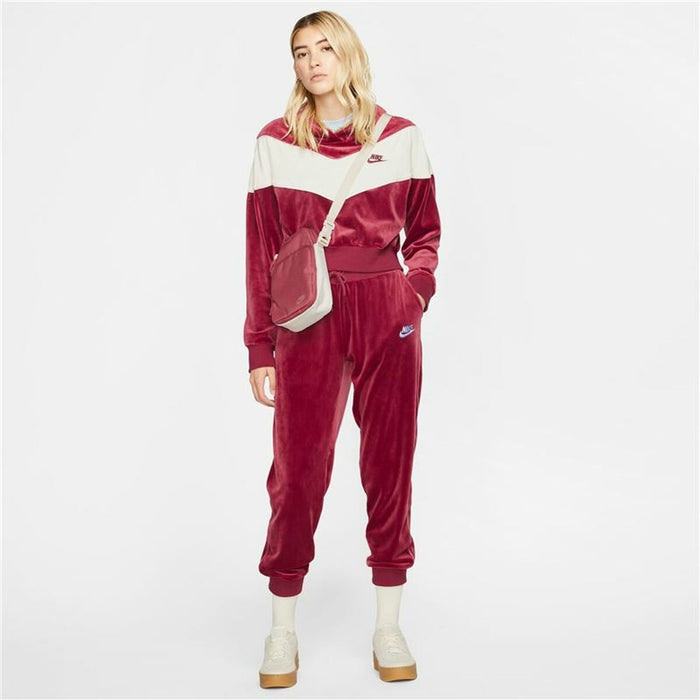 Hanorac cu Glugă Femei Nike Sportswear Heritage Roșu Închis