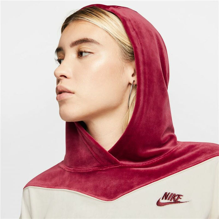 Hanorac cu Glugă Femei Nike Sportswear Heritage Roșu Închis