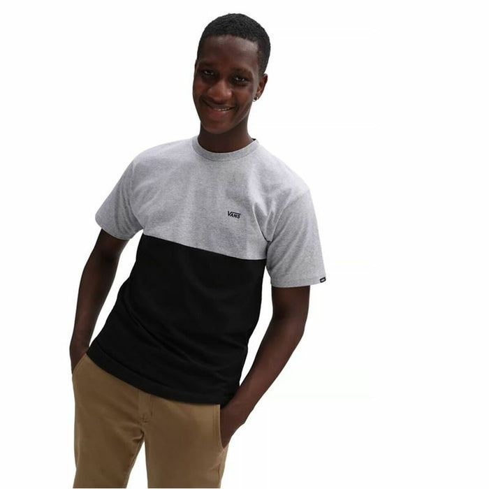 Tricou cu Mânecă Scurtă Bărbați Vans Colorblock Negru Gri