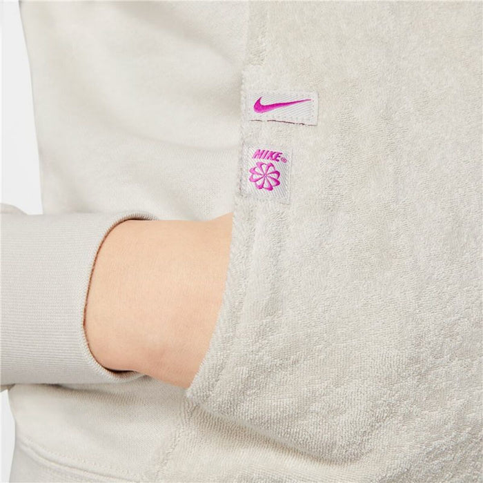 Hanorac fără glugă pentru fete Nike Heritage Bej