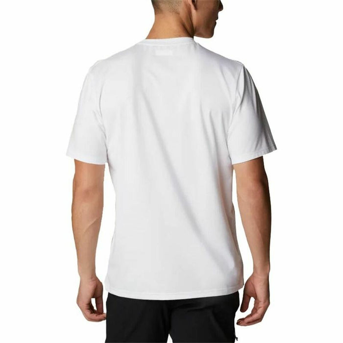 Tricou cu Mânecă Scurtă Bărbați Columbia Sun Trek Alb Bărbați
