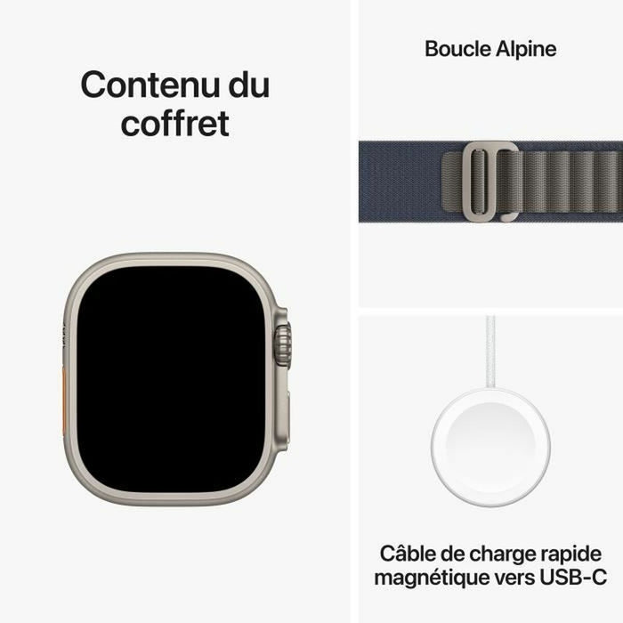 Smartwatch Apple MREQ3NF/A Albastru Titaniu 49 mm