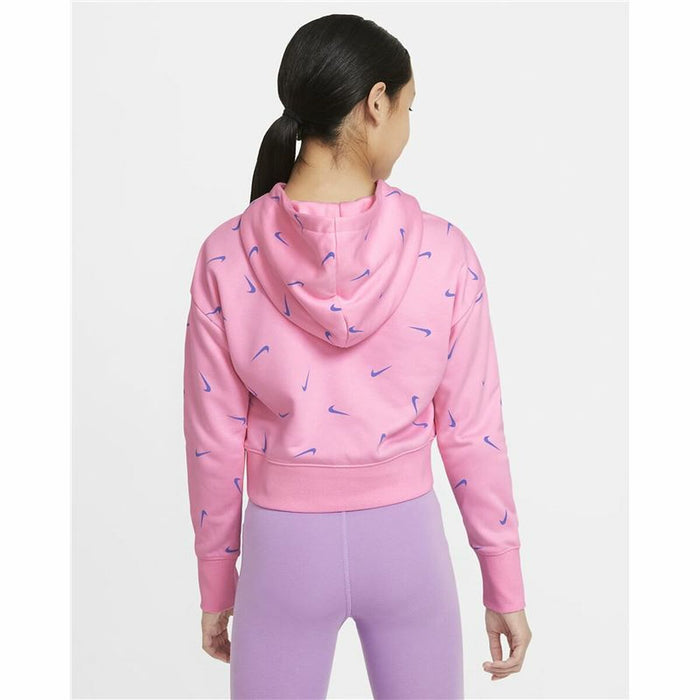 Hanorac cu glugă pentru fete Nike Print Roz
