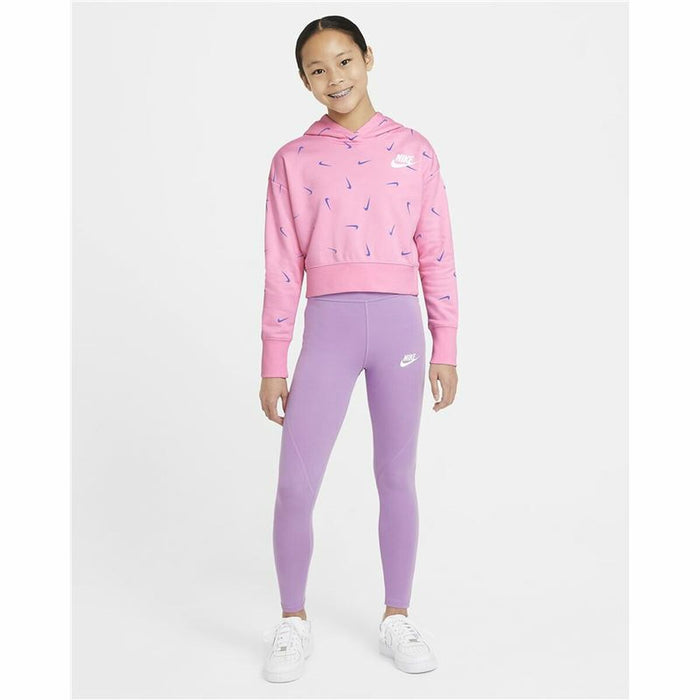Hanorac cu glugă pentru fete Nike Print Roz