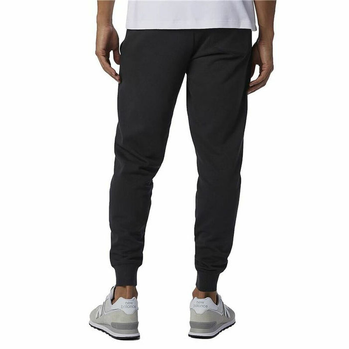 Pantaloni lungi de sport New Balance Essentials Stacked Logo Negru Bărbați