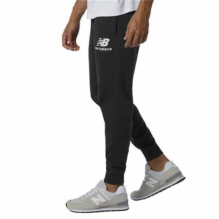 Pantaloni lungi de sport New Balance Essentials Stacked Logo Negru Bărbați