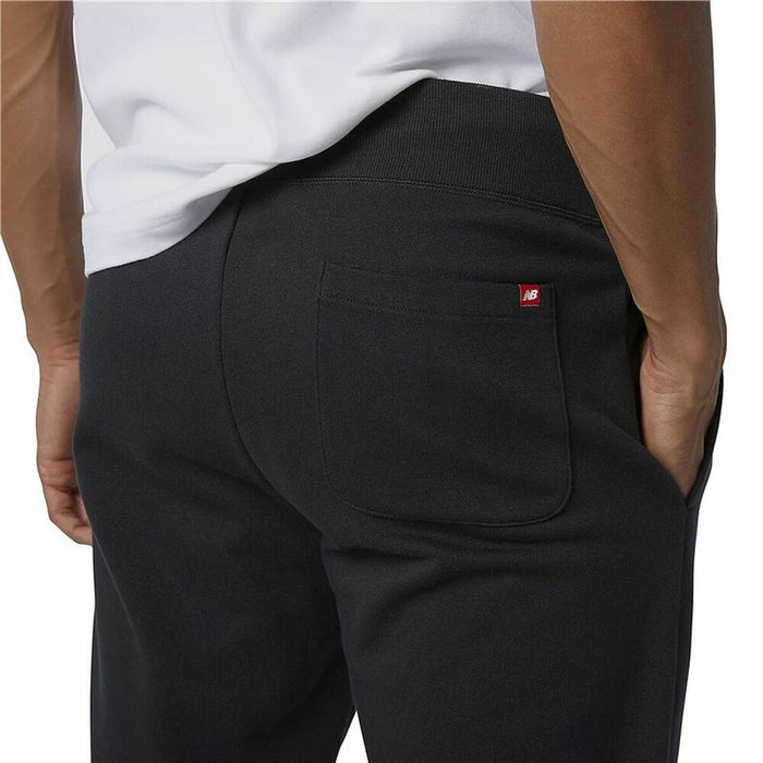Pantaloni lungi de sport New Balance Essentials Stacked Logo Negru Bărbați