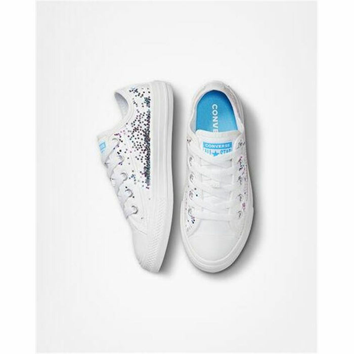 Adidași Casual Copii Converse Chuck Taylor All-Star Stele Alb