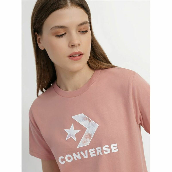 Tricou cu Mânecă Scurtă Femei Converse Seasonal Star Chevron Roz