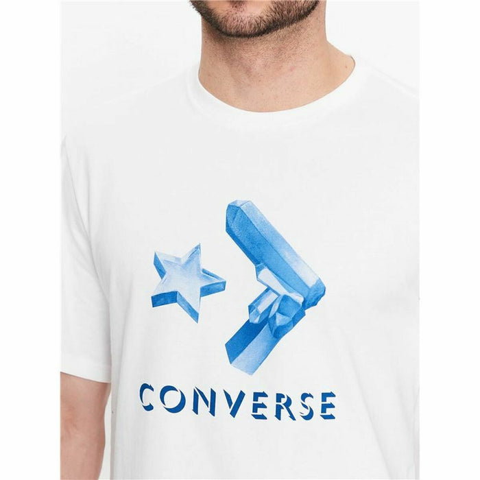Tricou cu Mânecă Scurtă Bărbați Converse Crystals Alb