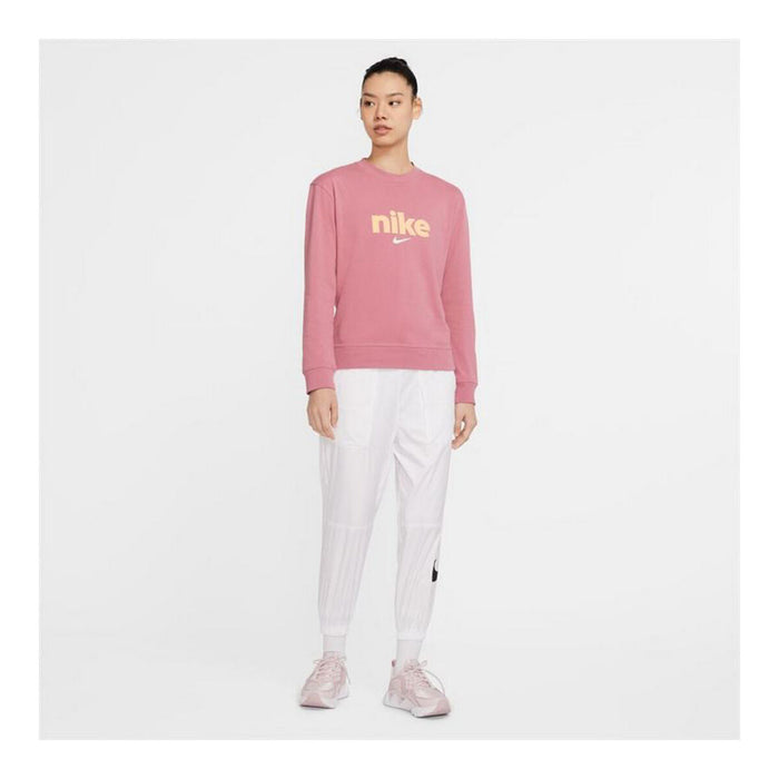Tricou cu Mânecă Lungă de Damă Nike Crew Roz