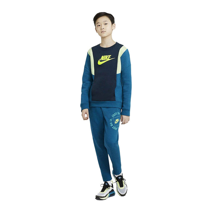Hanorac fără Glugă Copii Nike Amplify Albastru