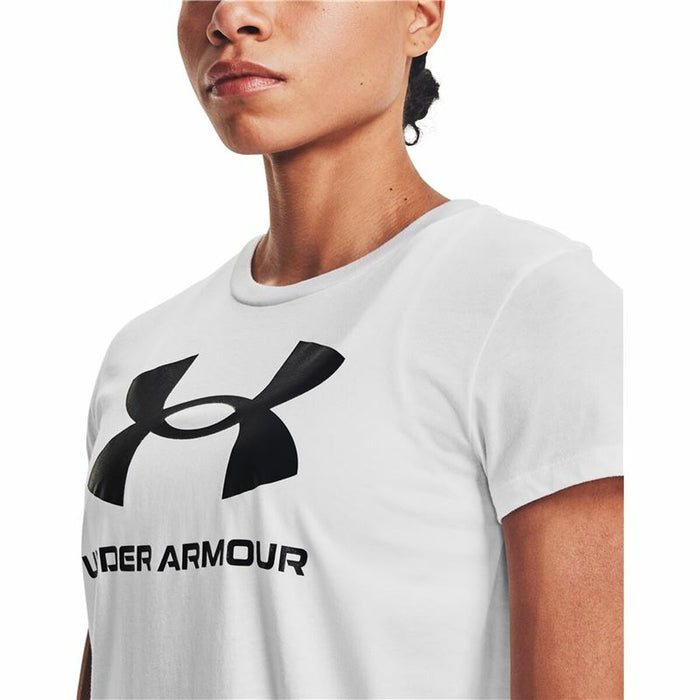 Tricou cu Mânecă Scurtă Femei Under Armour Sportstyle Alb