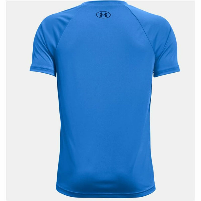 Tricou cu Mânecă Scurtă Copii Under Armour Tech Hybrid Albastru
