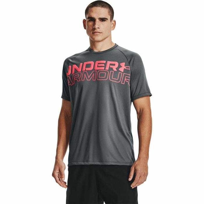Tricou cu Mânecă Scurtă Bărbați Under Armour Tech 2.0 Gri închis