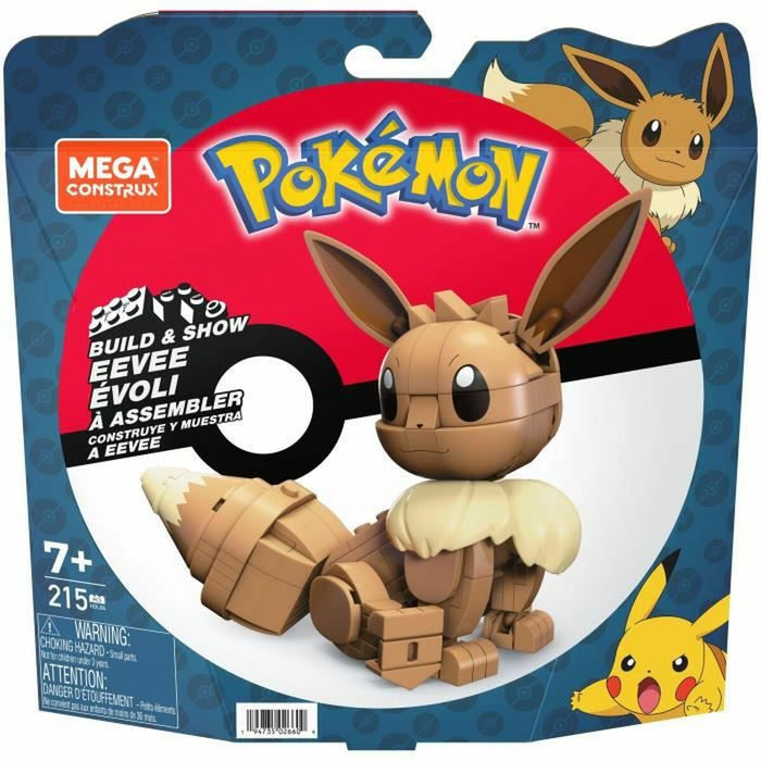 Figura îmbinată Mega Construx  Eevee Medium + 7 Ani 215 Piese