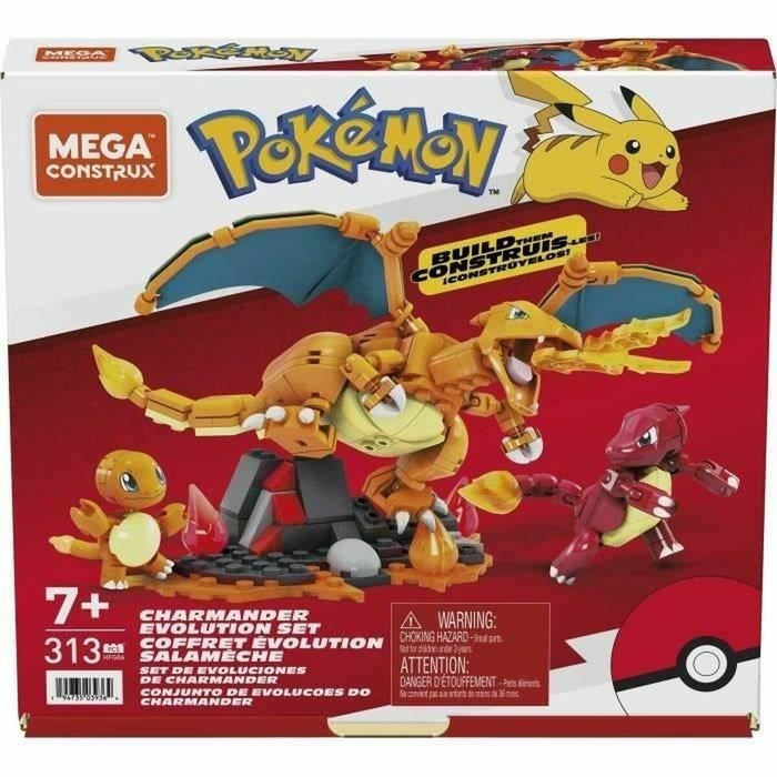 Set de Construcție Megablocks Charmander Charmilion Charizard Pokémon 300 Piese