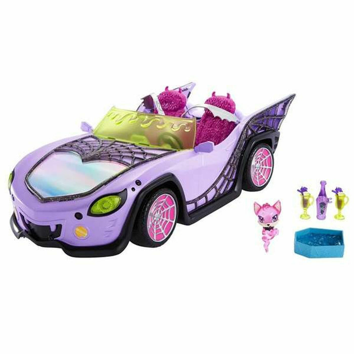 Mașinuță de jucărie cu mecanism de frecare Monster High Ghoul Vehicle