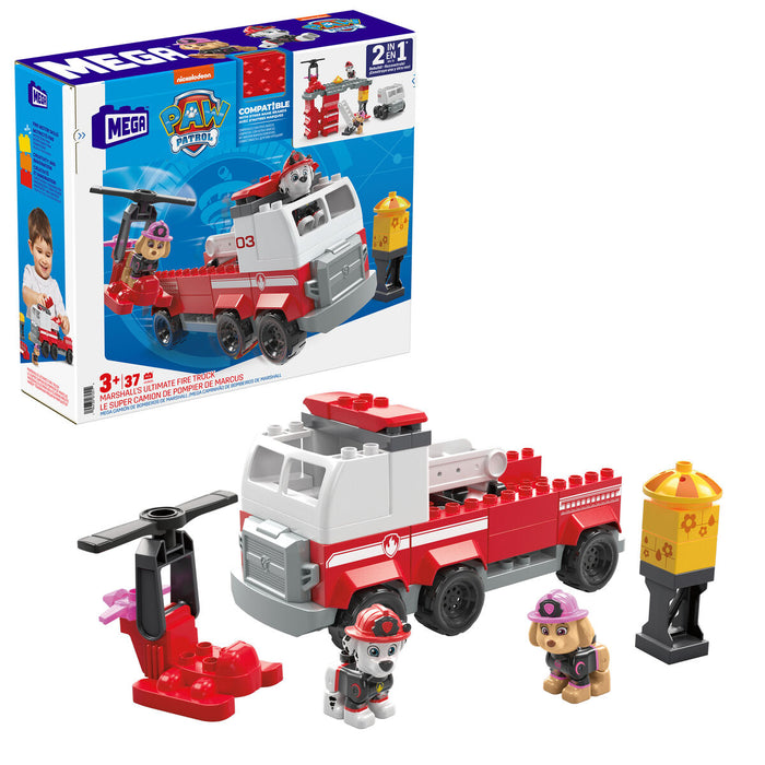 Playset Megablocks Paw Patrol Camion de Pompieri + 3 ani 37 Piese