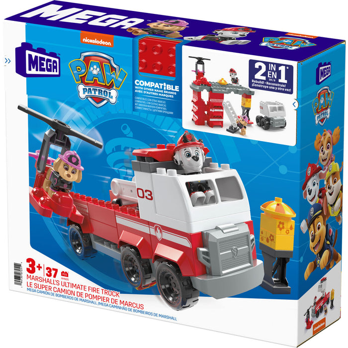 Playset Megablocks Paw Patrol Camion de Pompieri + 3 ani 37 Piese