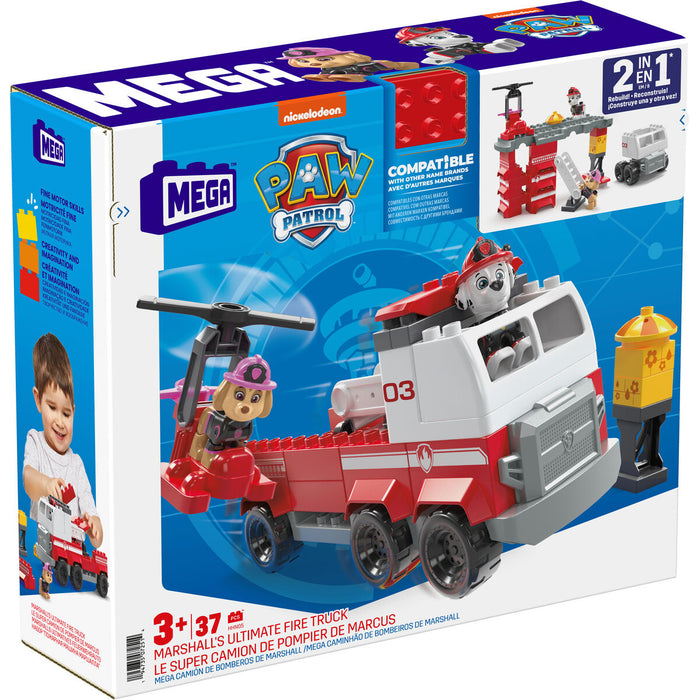Playset Megablocks Paw Patrol Camion de Pompieri + 3 ani 37 Piese