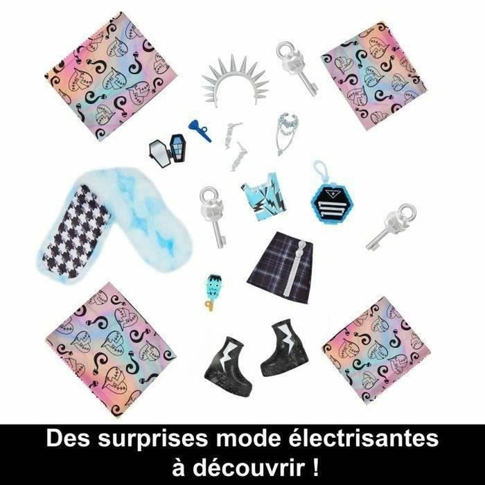 Păpușă bebeluș Monster High Frankie Stein's Secret Lockers Iridescent Look