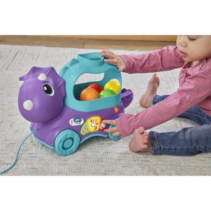 Dinozaur cu baston de tragere Fisher Price TRICERATOPS LANCE BALLES