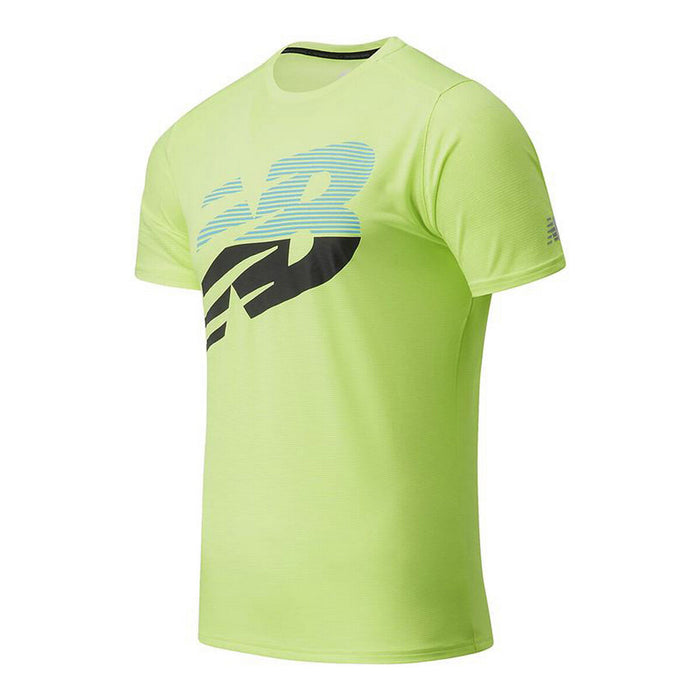 Tricou cu Mânecă Scurtă Bărbați New Balance Trainning Verde lămâie