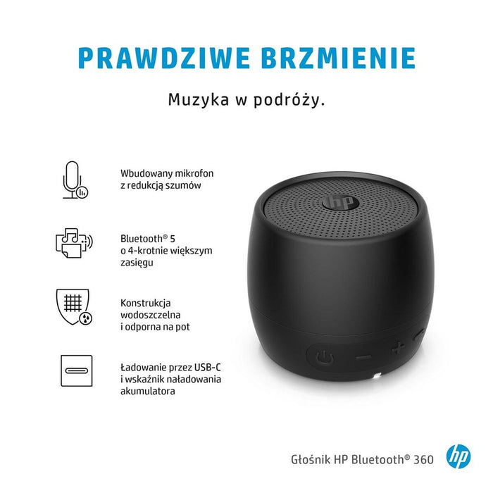 Difuzor Bluetooth Portabil HP 2D799AA Negru