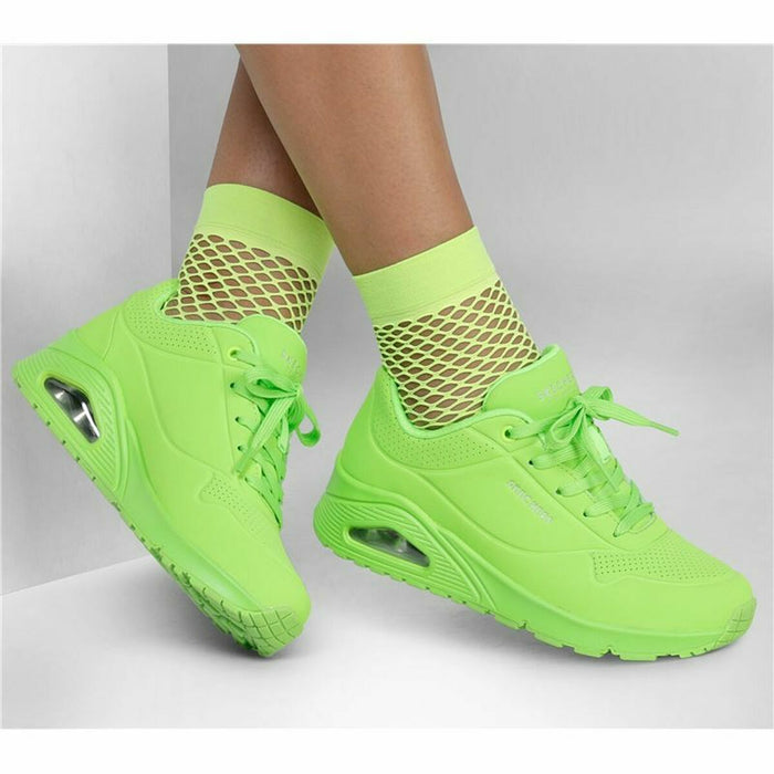 Pantofi sport pentru femei Skechers Uno - Night Shades Lămâie verde