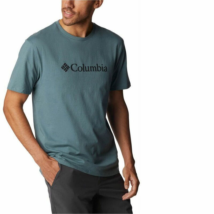 Tricou cu Mânecă Scurtă Bărbați Columbia CSC Basic Logo Cyan