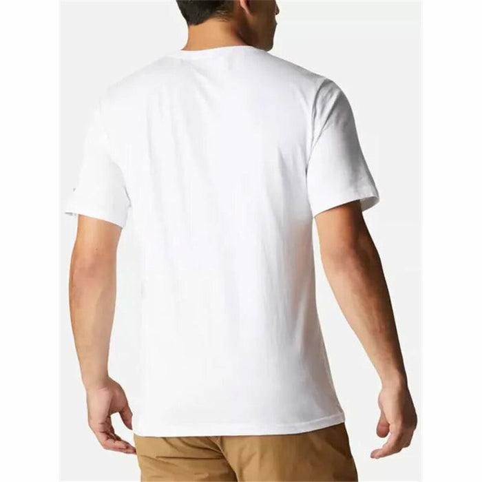 Tricou cu Mânecă Scurtă Bărbați Columbia Alb