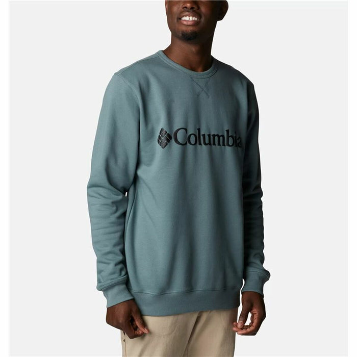 Hanorac fără Glugă Bărbați Columbia Logo Fleece Crew Albastru