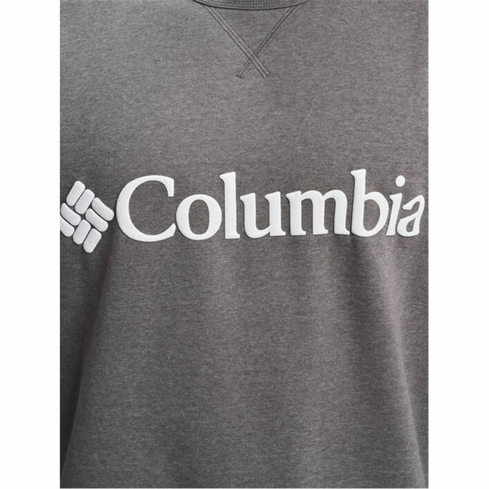 Hanorac fără Glugă Bărbați Columbia Logo Fleece Crew Gri închis