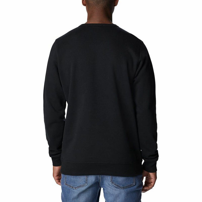 Hanorac fără Glugă Bărbați Columbia Logo Fleece Crew Negru