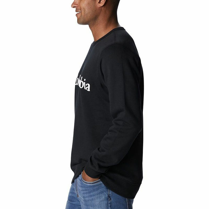 Hanorac fără Glugă Bărbați Columbia Logo Fleece Crew Negru