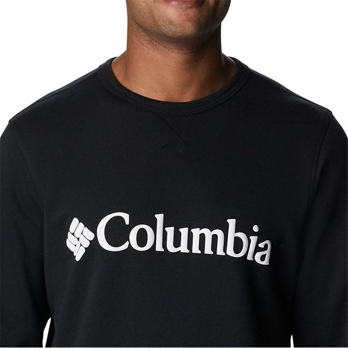 Hanorac fără Glugă Bărbați Columbia Logo Fleece Crew Negru
