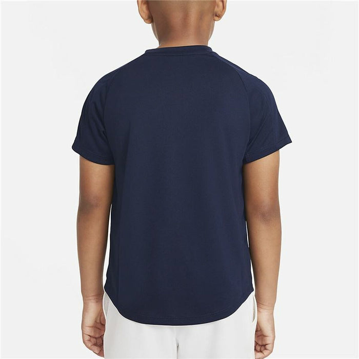 Tricou cu Mânecă Scurtă pentru Copii Nike Court Dri-FIT Victory Bleumarin
