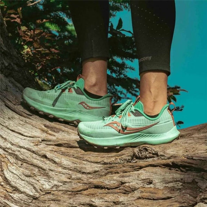 Încălțăminte de Running pentru Adulți Saucony Peregrine 13 Verde Femeie