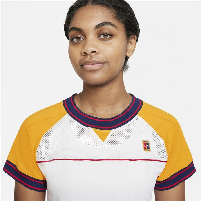 Tricou cu Mânecă Scurtă Femei Nike Court Dri-Fit Slam Alb