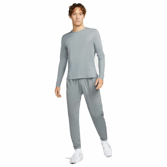 Tricou cu Mânecă Lungă Bărbați Nike Dri-FIT Miler Gri