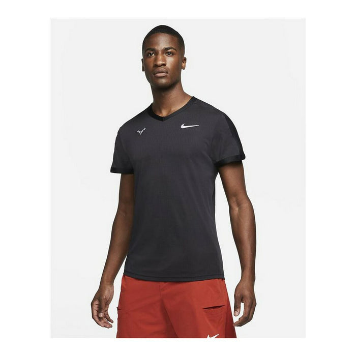 Tricou cu Mânecă Scurtă Bărbați Nike Court Dri-FIT ADV Rafa Negru