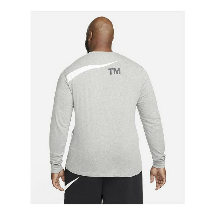 Tricou cu Mânecă Lungă Bărbați Nike Sportswear Gri deschis