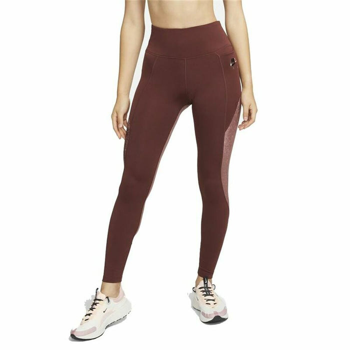 Colanți Sport de Damă Nike Air Dri-FIT Fast Maro