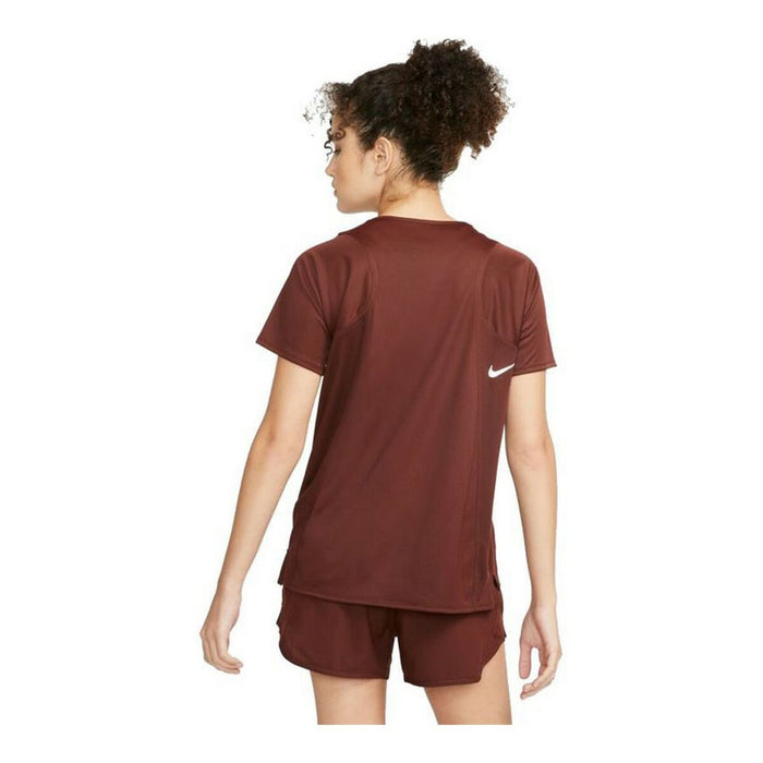 Tricou Sport cu Mânecă Scurtă Nike Dri-FIT Race W Maro
