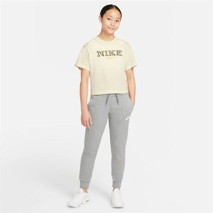Tricou cu Mânecă Scurtă pentru Copii Nike Sportswear Bej