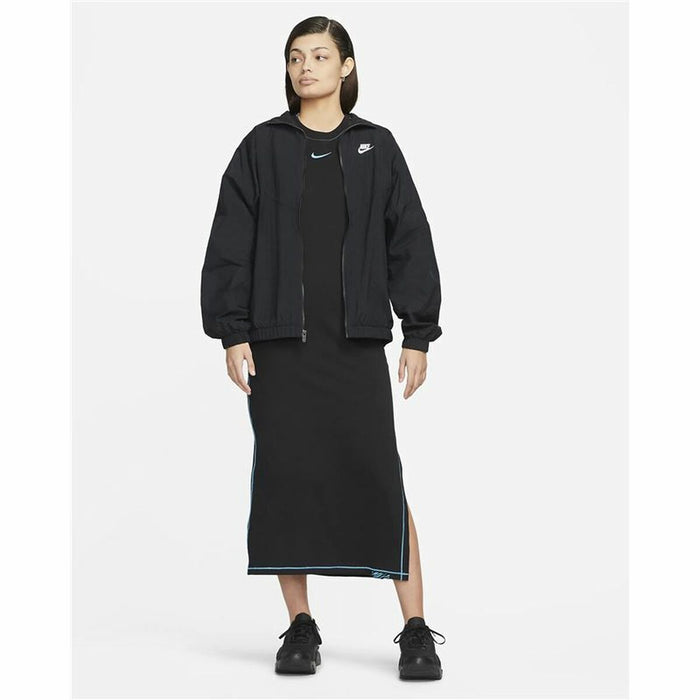 Jachetă Rezistentă la Vânt Nike Sportswear Essential Windrunner Femeie Negru