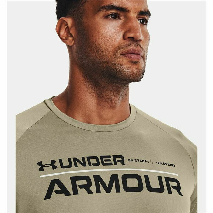 Tricou cu Mânecă Scurtă Under Armour Wordmark Verde
